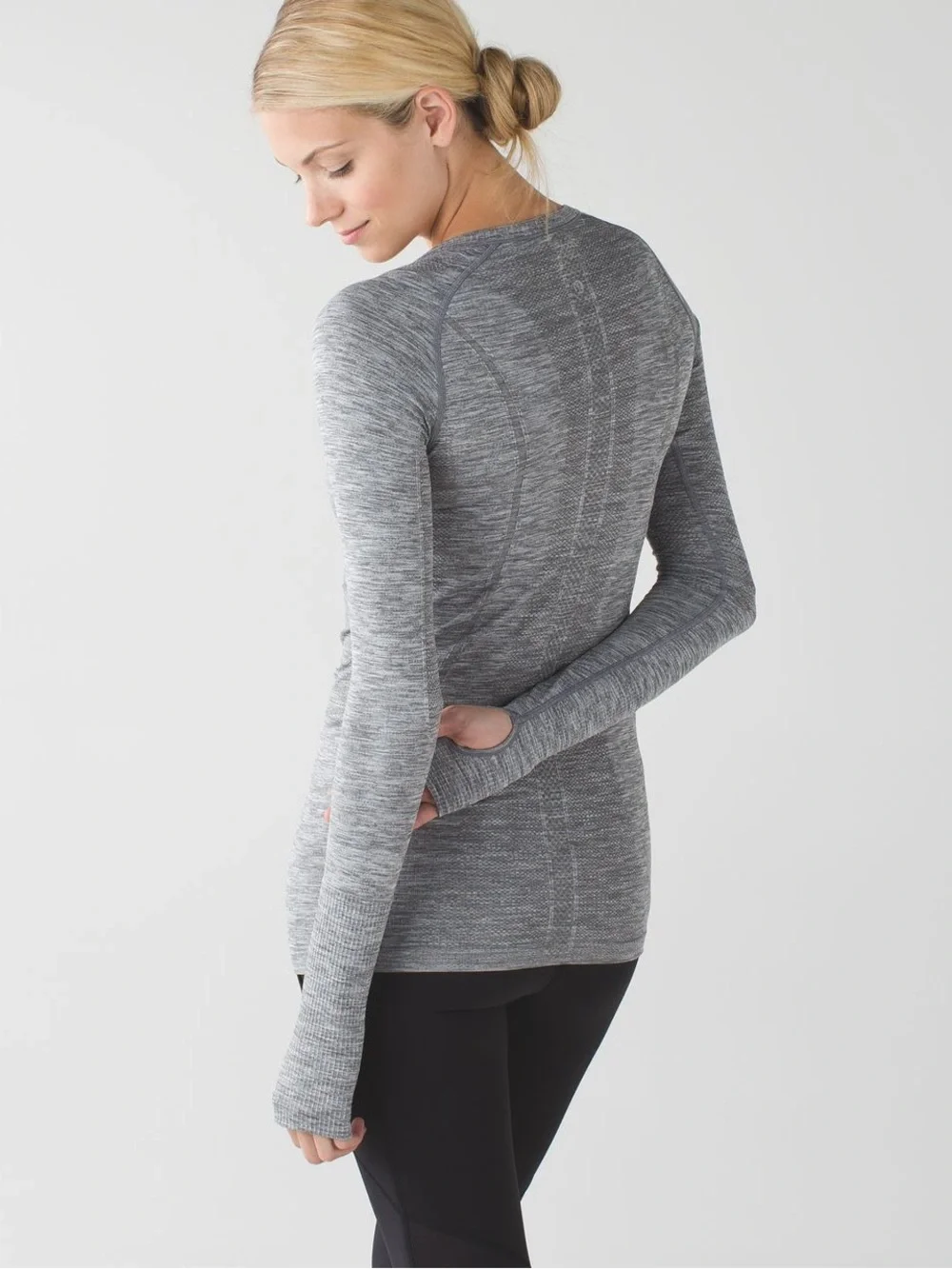 Lululemon Swiftly Tech Long Sleeve Crew Heathered Slate